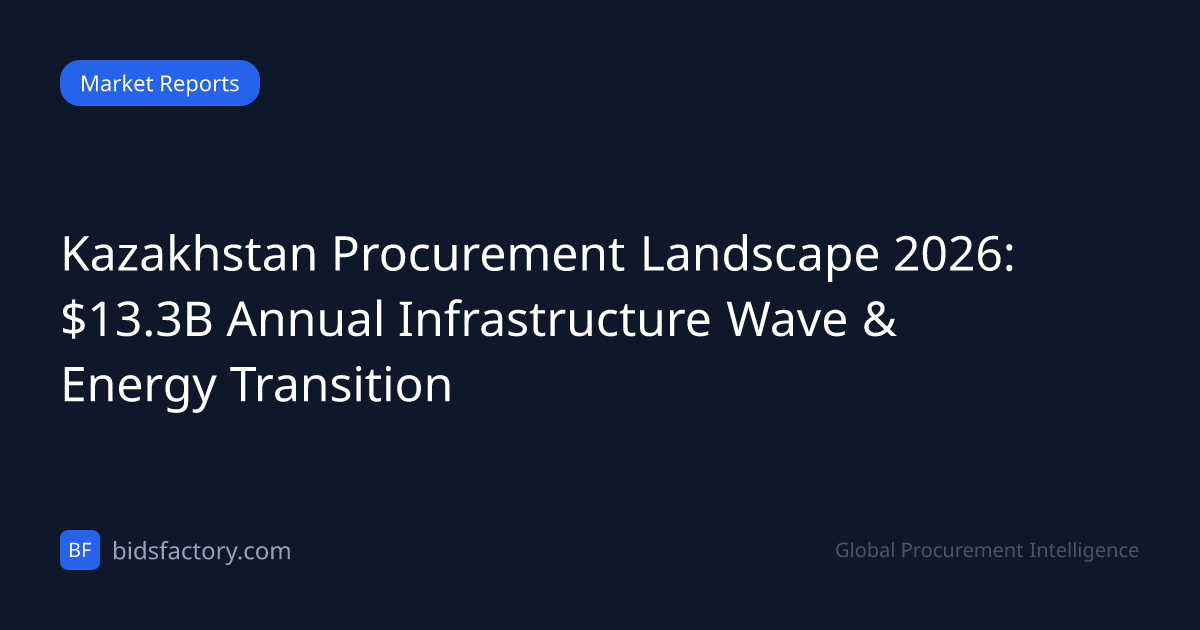Kazakhstan Procurement Landscape 2026: $13.3B Annual… | BidsFactory